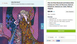 A sample of Jim's Etsy page.