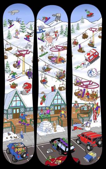 Snowboard art by Steve.